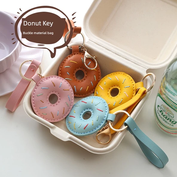 DIY El Yapımı Anahtarlık Kolye Yaratıcı Malzeme Kiti - Sarı Donut Kolye (DIY Malzeme Paketi) - 2
