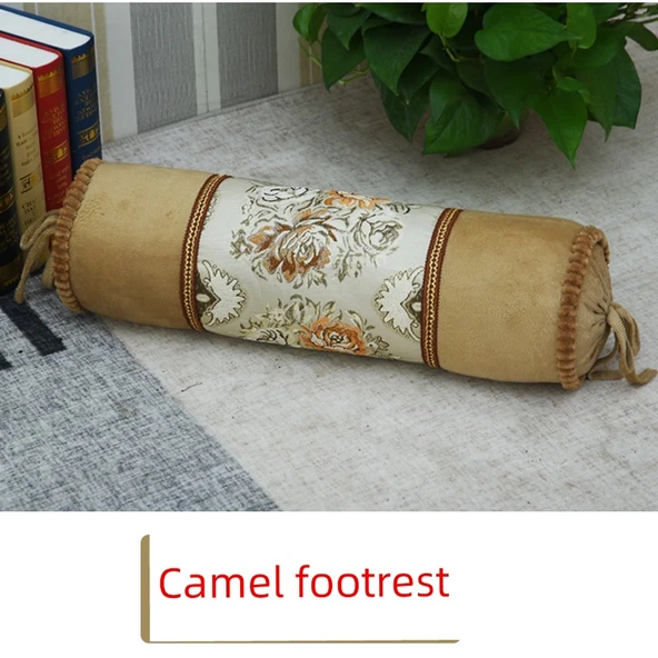 Hamileler İçin Silindir Süngerli Masaj Yastığı - Deve Tüyü (60cm, İnci Pamuklu)