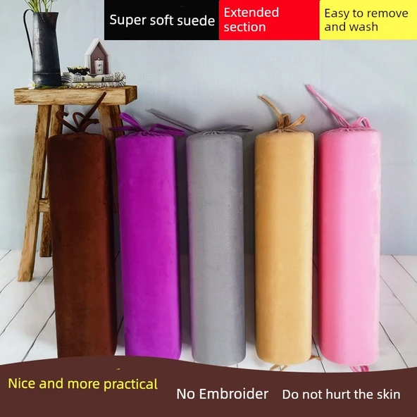 Hamileler İçin Silindir Süngerli Masaj Yastığı - Açık Pembe (60cm, İnci Pamuklu) - 3