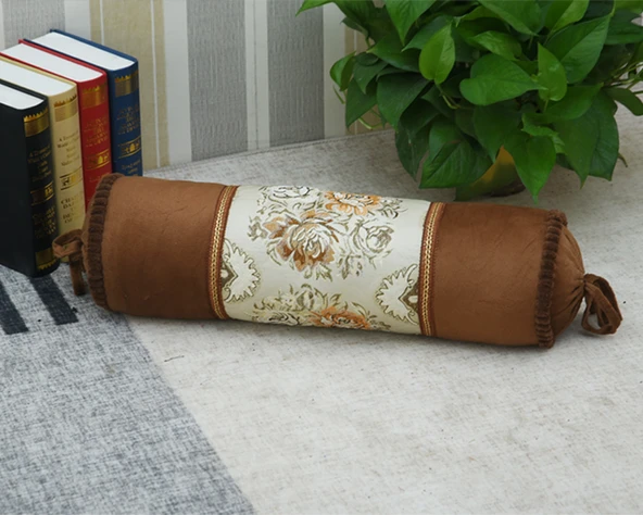 Hamileler İçin Silindir Süngerli Masaj Yastığı - Koyu Köri (60cm, İnci Pamuklu)