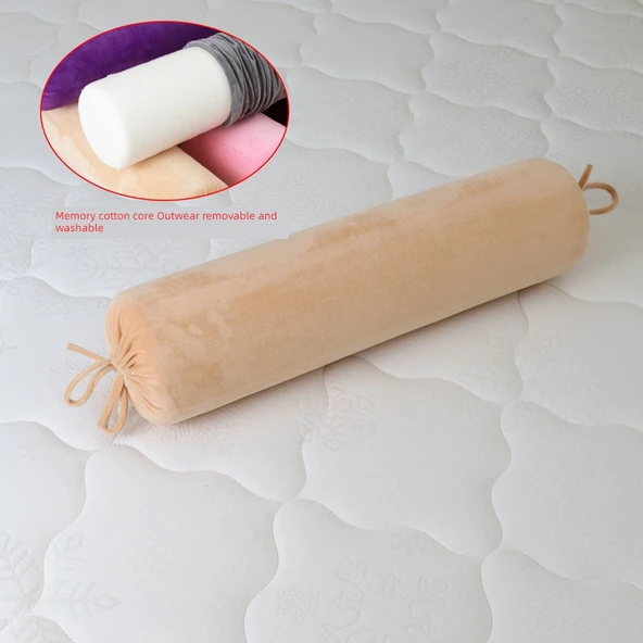 Hamileler İçin Silindir Süngerli Masaj Yastığı - Lateks Deve Tüyü (60cm, Anti-Deformasyon)