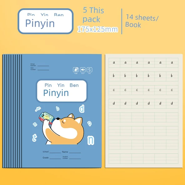 İlkokul Öğrenci Çalışma Kitabı - Pinyin 5 Kitap