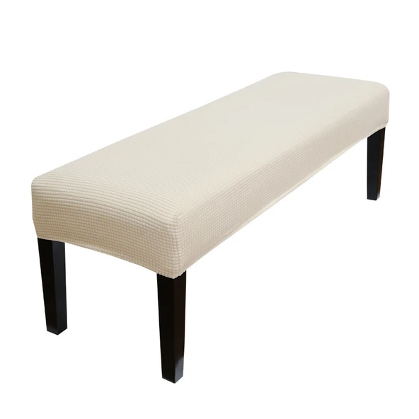 Elastik Banyo Sandalyesi Kılıfı - Krem Beyaz - 107x36x5 cm