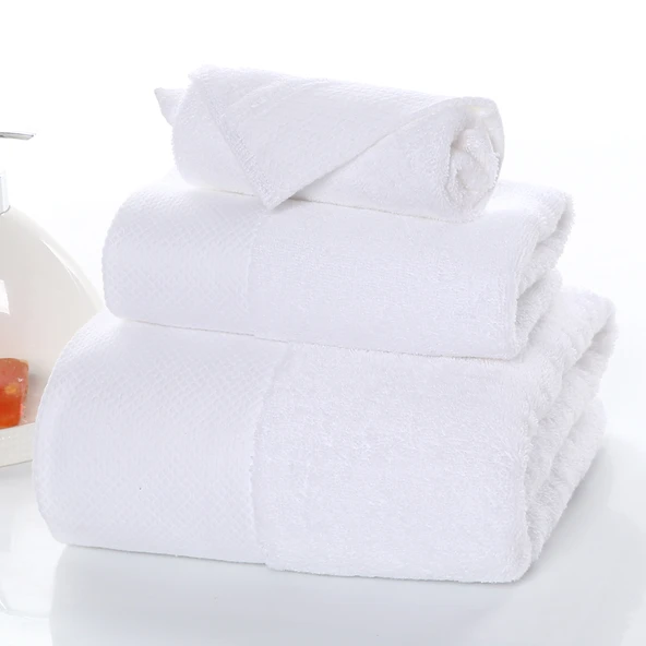 Beyaz Banyo Havlusu 70x140cm 600g - 5
