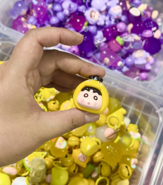 DIY Reçine Anahtarlık Sürpriz Kutusu - Beyaz - 5 Parça - Resim 3