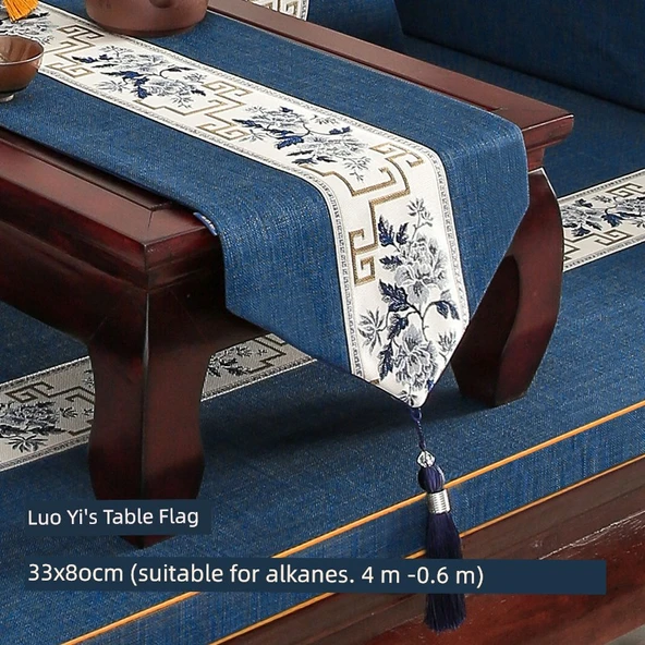 Çin Tarzı Zen Çay Masa Örtüsü - [Masa bayrağı] 33*80cm (0.4-0.6 metre Kang için)