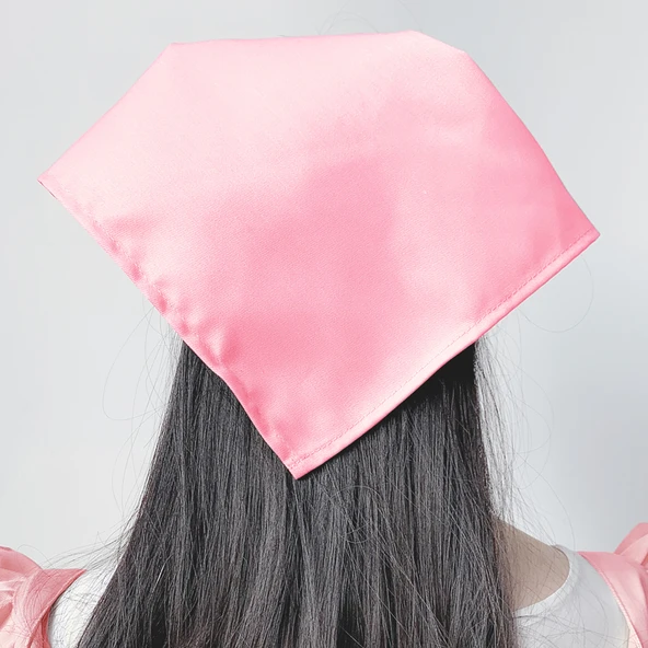 Japon Stili Mutfak Önlüğü Seti - Pembe