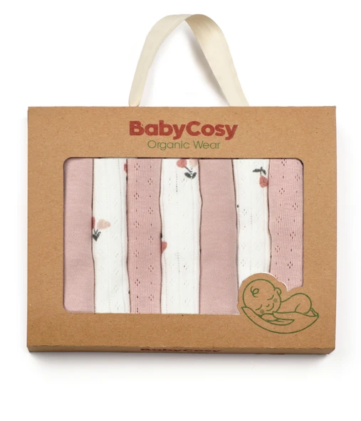 Bebek 7'li Mix Ağız Mendili 25x25cm, %100 Organik Pamuk, Bebek ve Yenidoğan Serisi - CSY5961