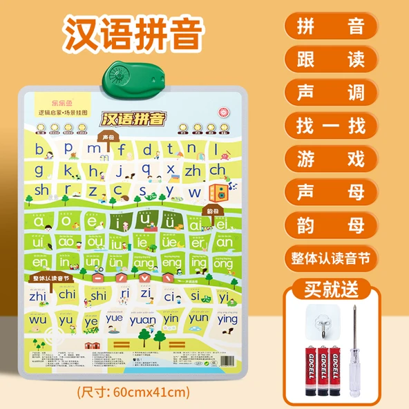 Pinyin Duvar Tablosu - Yeni Versiyon (Genç Uyumlu)