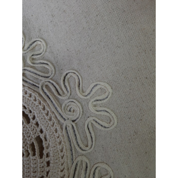 COŞAN TEKSTİL DENİZLİ/ BULDAN DOKUMASI MASA ÖRTÜSÜ - EBADI: 140 X 180 cm RENK: EKRU - DOKUMA - % 100 PAMUKLU - 11