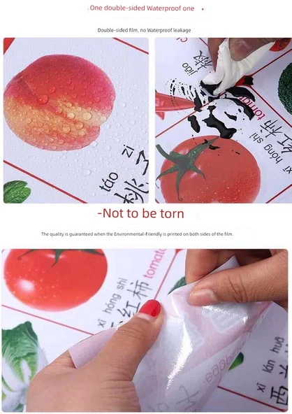 Çocuklar İçin Erken Öğrenme Eğitici Duvar Tablosu - Tang Şiiri Öğren - Resim 9