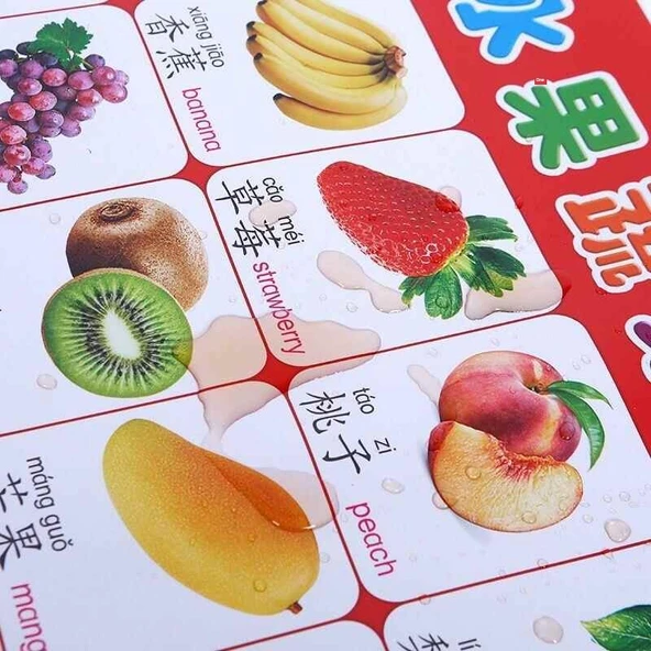 Çocuklar İçin Erken Öğrenme Eğitici Duvar Tablosu - Tang Şiiri Öğren - Resim 3