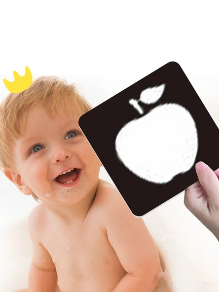 Montessori Bebek Görsel Uyarı Kartları - Siyah Beyaz Kart 2. Seviye - 3