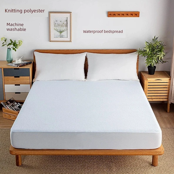 Polyester Yatak Örtüsü - 2x1.8 m - Su Geçirmez, Dayanıklı, Makinede Yıkanabilir