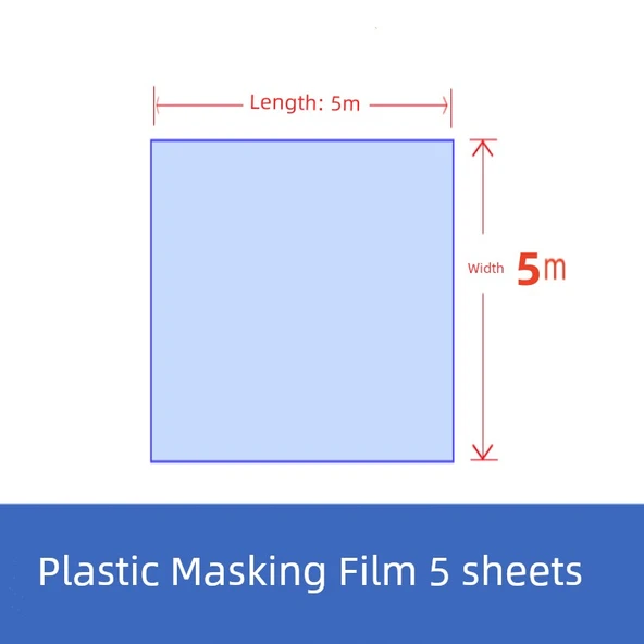 Plastik Örtü Filmi - 5 Adet 5x5 m