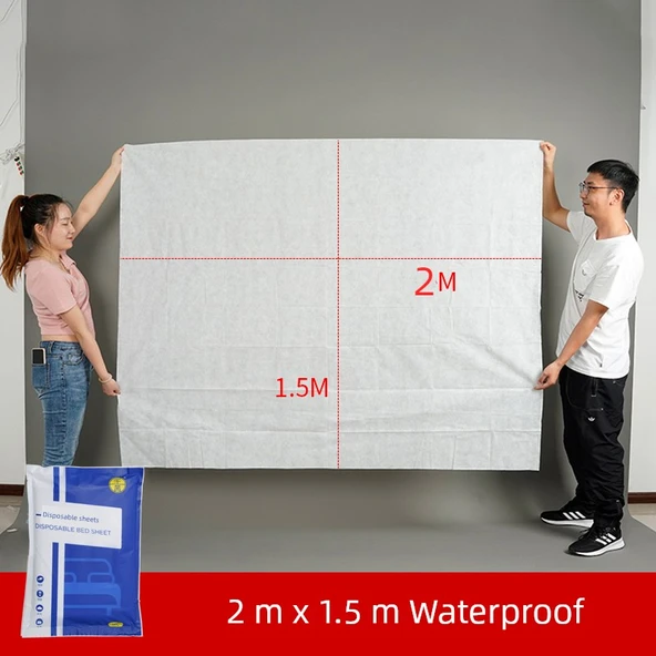 Su Geçirmez Yatak Örtüsü - 10 Adet 2x1.5 m