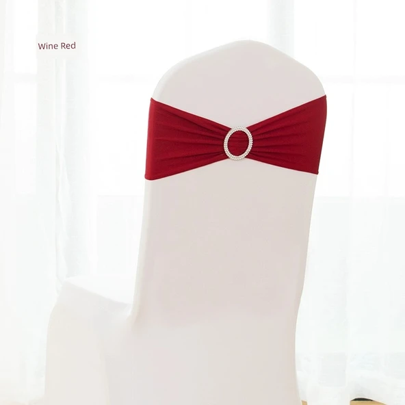 Düğün Otel Sandalye Fiyonk Bağlama Kurdelesi 35x13cm - Bordo