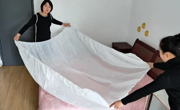 Polyester Yatak Örtüsü - 2x1.5 m - Su Geçirmez, Dayanıklı, Makinede Yıkanabilir - 11