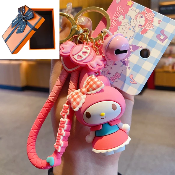Sanrio Okul Çantası Anahtarlık - Melody (Turuncu Hediye Kutulu)
