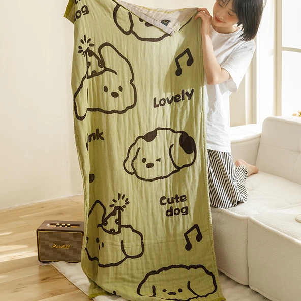 Bebek Müslin Banyo Havlusu - Müzik Pastası - 80x160cm