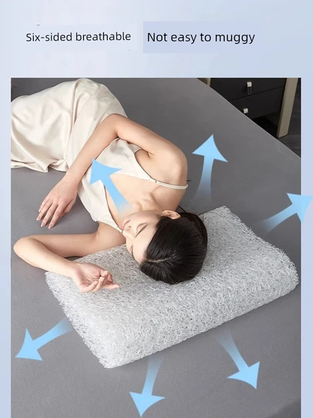 Hava Fiber Yastık 55x35x9/11cm - Sandviç File Koyu Gri - Resim 6