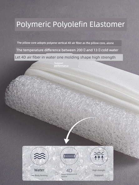 Hava Fiber Yastık 55x35x9/11cm - Sandviç File Koyu Gri - Resim 3