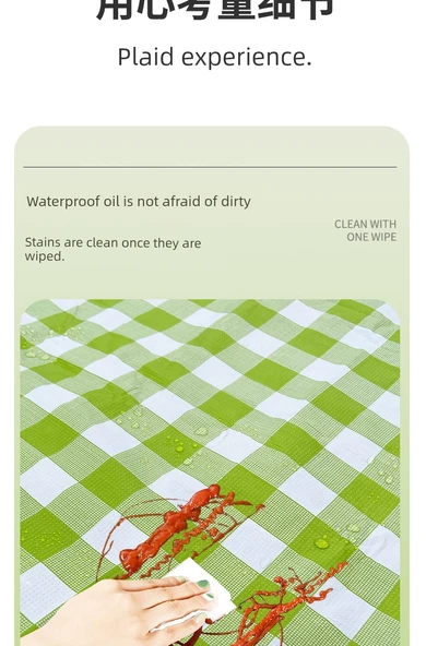 Kamp Tek Kullanımlık Masa Örtüsü 1.8m Çiçek Desenli Taşınabilir - Resim 11