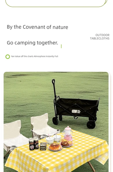 Kamp Tek Kullanımlık Masa Örtüsü Gülen Yüz Standlı - Resim 8