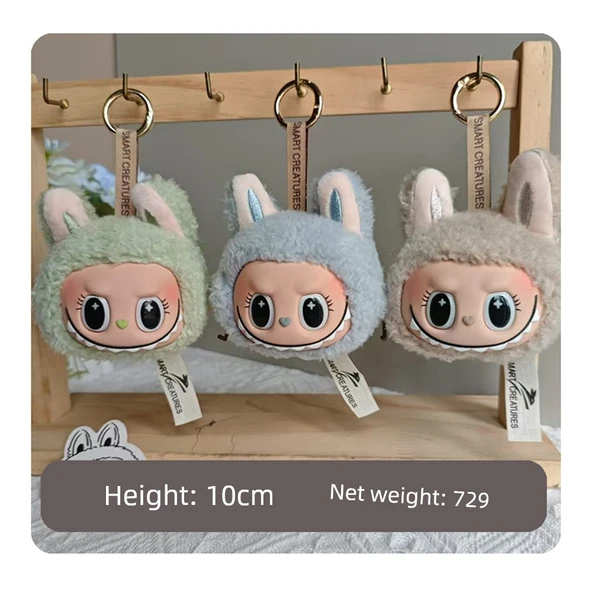 Labubu Bebek Kokulu Kolye Anahtarlık - Mavi Gri - Resim 9