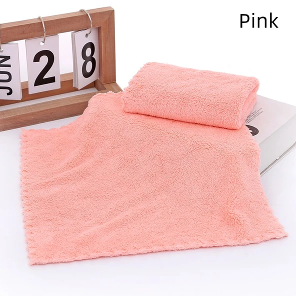 Mercan Polar Hızlı Kuruyan Küçük Havlu - Pembe 10'lu Paket 25x25cm