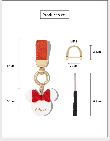 Minimalist Kadın Araba Anahtarlık - Koyu Kahverengi Bej Deri İpli At Nalı Tokalı - 9