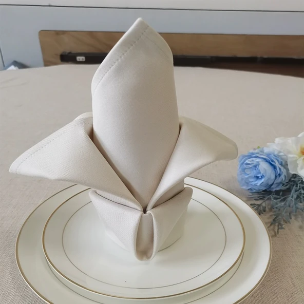Otel Restoran Kumaş Peçete - Turuncu 50x50cm - 3