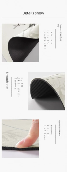 Çin İ mürekkebi Desenli Çay Altlığı - Lotus Pond Yaqu - 35x35cm - Anında Su Emici - Resim 11