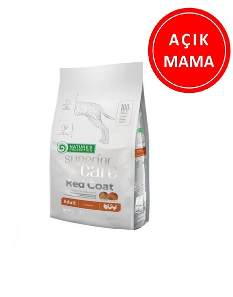 Natures Protection Superior Care Red Coat Poultry Kızıl Köpeklere Özel Köpek Maması 1 Kg AÇIK