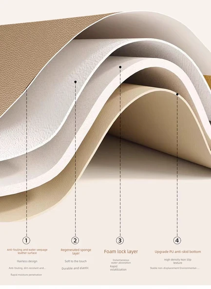 Diatomit Mutfak Tezgahı Su Emici Kurutma Paspası - SPL Mavi Ekose Kaoli 40x60cm - 10