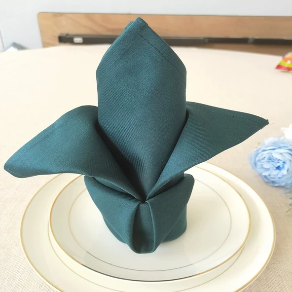 Otel Restoran Kumaş Peçete - Açık Gri 50x50cm - 4