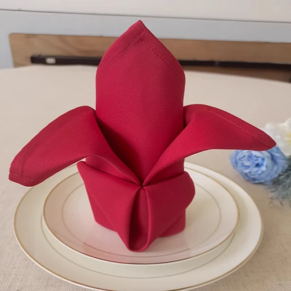 Otel Restoran Kumaş Peçete - Büyük Kırmızı 50x50cm