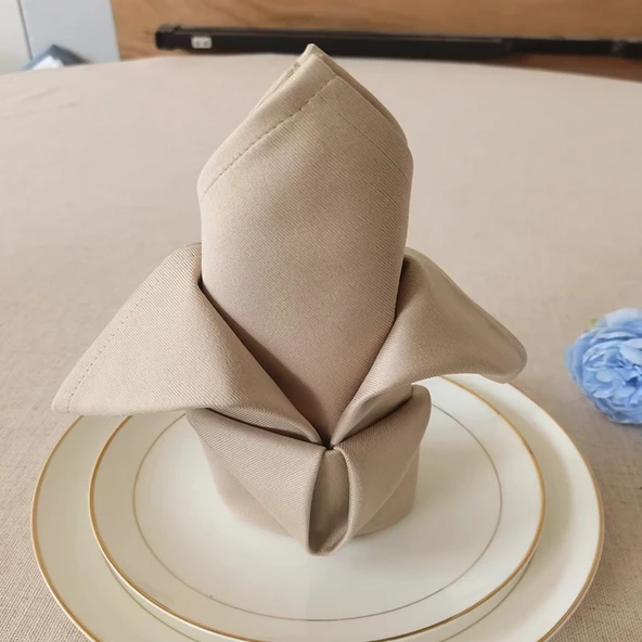 Otel Restoran Kumaş Peçete - Açık Camel 50x50cm