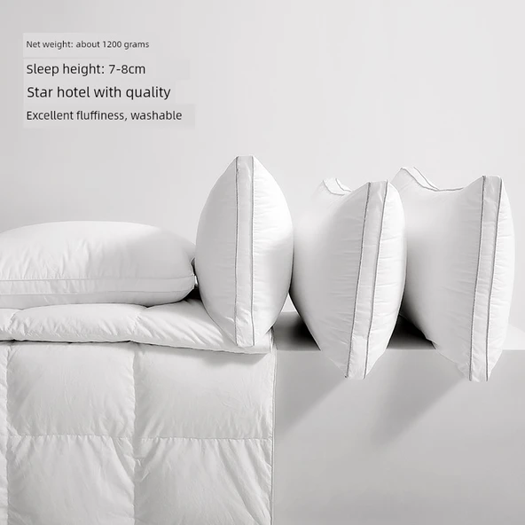 Pamuklu Otel Yastığı - Orta Dolgulu - 1200g - 48x74 cm