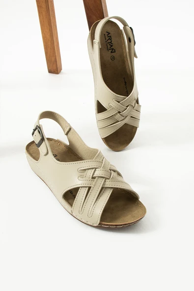 Albishoes Darma Anatomik Yumuşak Rahat Taban Kadın Sandalet Anne Orta Yaş Genç Şık Sandalet Terlik - 3