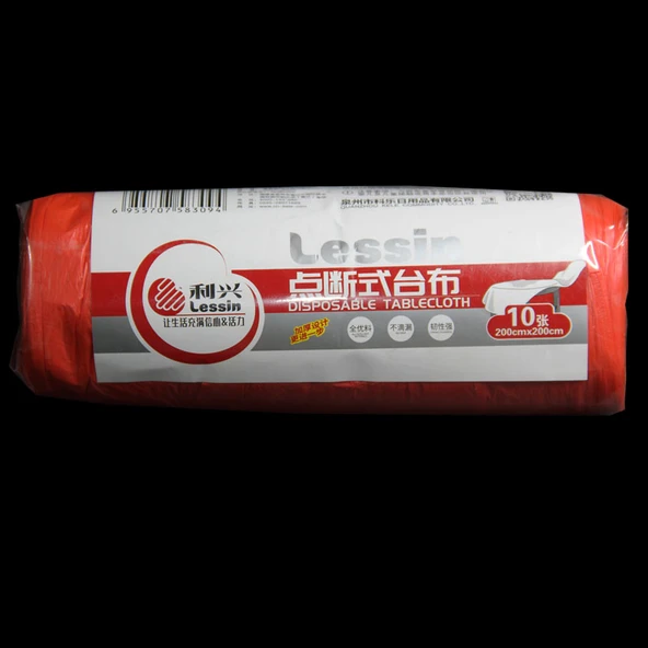Tek Kullanımlık Plastik Masa Örtüsü 8309 Model Kopan Kenarlı 2.0 metre x 2.0 metre 1 Rulo 10 Adet