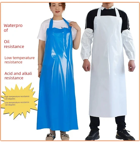 TPU Su Geçirmez Önlük - İnce Mor + Kollu - Resim 7