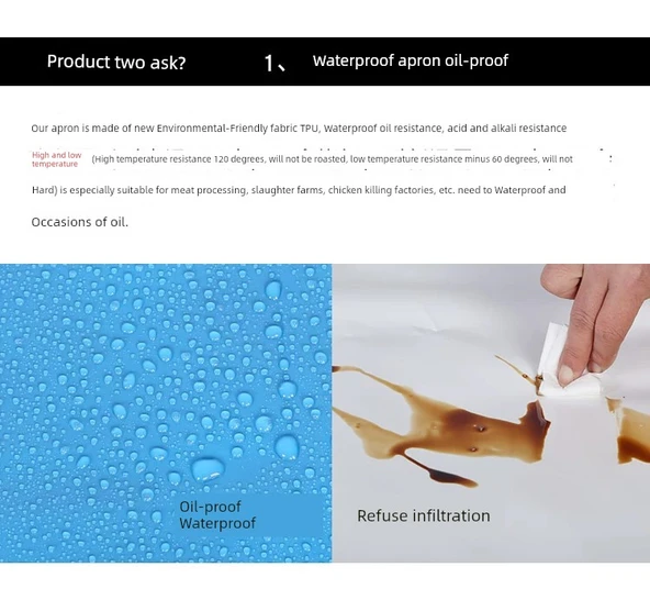 TPU Su Geçirmez Önlük - İnce Mor + Kollu - Resim 10