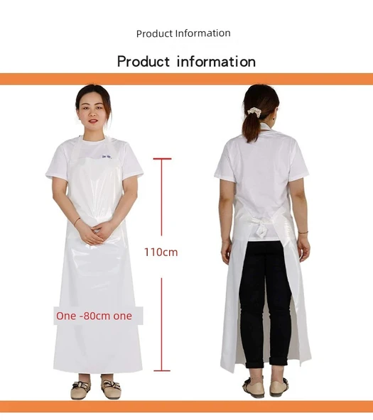 TPU Su Geçirmez Önlük - İnce Mor + Kollu - Resim 8