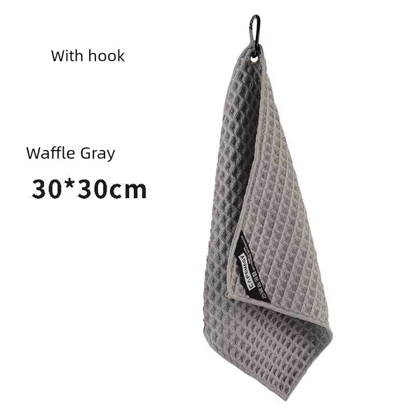 Waffle Desenli Bulaşık Bezi - Gri - 30x30cm - Kancalı