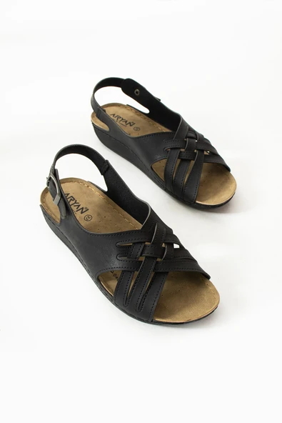 Albishoes Darma Anatomik Yumuşak Rahat Taban Kadın Sandalet Anne Orta Yaş Genç Şık Sandalet Terlik - 4