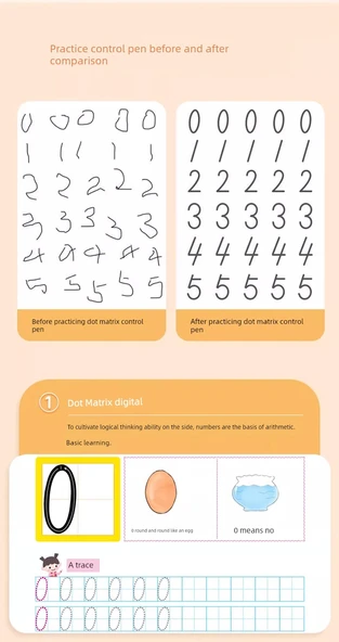 Nokta Matris Kalem Kontrollü Eğitim Kitabı - 5+10+20+100 İçinde Toplama ve Çıkarma - Resim 6