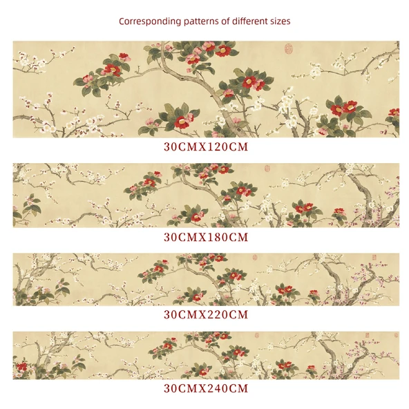 Diatomit Hızlı Kuruyan Çay Masa Örtüsü - Qian Weicheng-Shu Jing Ying Shao Tu A - 30x120cm