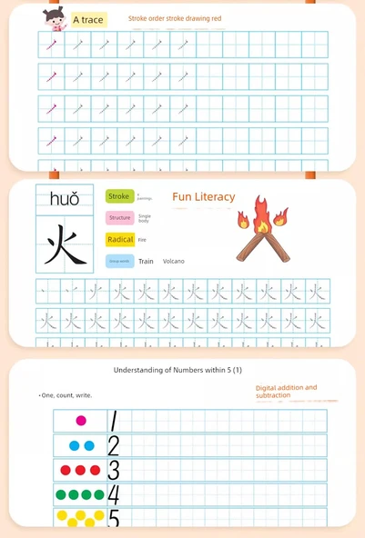 Nokta Matris Kalem Kontrollü Eğitim Kitabı - 5+10+20+100 İçinde Toplama ve Çıkarma - Resim 8