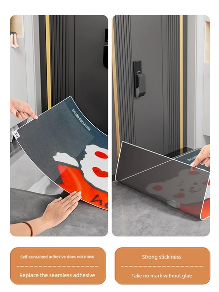 Yapışkanlı Kapı Giriş Paspası - 60x80cm - Güvenli Yolculuklar Desenli - 90 Yaprak - 6